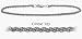 14 Karat White Gold Wheat Style 9 Inch Anklet