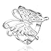 fashion 925 sterling silver jewelry pretty butterfly zircon hollow chic ring size 8
