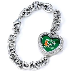 Miami Hurricanes Gametime Heart Bracelet/Watch