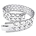 KONOV Mens Stainless Steel Bracelet, Wide Links Bangle, Silver
