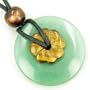 Double Lucky Amulet Aventurine and Tiger Eye Crystals Necklace
