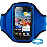 Blue Moisture Resistant Durable Neoprene Workout Armband for Samsung Galaxy ....