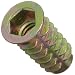 Zinc Threaded Insert, UNC Threads, HRC82 Hardness, 3/8"-16 Threads, 25mm Length, 41000 psi Tensile Strength, Made In US, Pack Of 25
