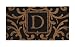 Classic Design Coconut Fiber Monogram Doormat - D