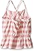 Nautica Girls' Yarn Dye Stripe Faux Linen Top with Art At Yoke
