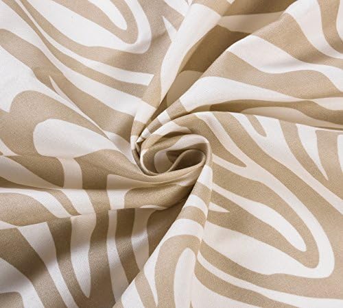 Pollymaid 100% Brushed Soft Microfiber Bed Sheet Set, Fitted & Flat Sheet & Pillowcases, Cozy Comfortable, Wrinkle, Fade, Stain Resistant, Deep Pockets (Zebra, Queen)