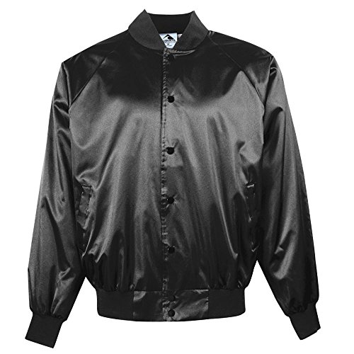 Augusta Sportswear MEN'S SATIN BASEBALL JACKET/SOLID TRIM
