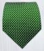 100% Silk Woven Clover Green Pindot Tie