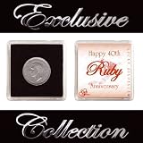 LUCKY SIXPENCE FOR 40TH RUBY WEDDING ANNIVERSARY