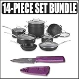 paring-knife-set Cuisinart Chefs Classic (6614) Nonstick 14-piece Cookware Set w/ Kuhn Rikon Paring Knife.
