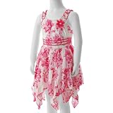 Lele for Kids Floral Print Handkerchief Hem Sundress