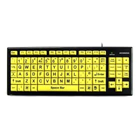Accuratus Monster 2 USB High Visibility Keyboard in Uppercase