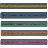 Reading Guide Highlighter Strips, Set of 5 (Blue, orange, green, pink and yellow)