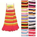 Urban Boundaries&reg; Classic Stripe Toe Socks (Mid-Calf)