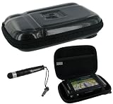 GPS Hard Shell (Black) Carrying Case and Ultra Mini Capacitive Stylus for Garmin d?zl 560LMT 5-inch