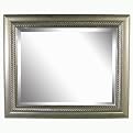 Champagne Rope Beveled Mirror - Silver (18x24")
