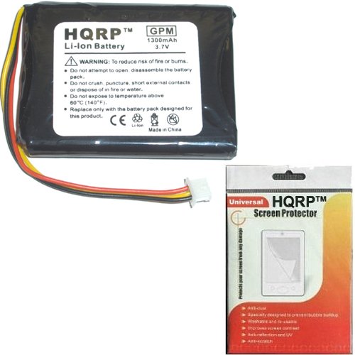 HQRP Battery for TomTom One XL / V1 / V2 / V3 GPS Replacement plus HQRP Universal Screen Protector On Sale