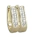 14K Yellow Gold 1/2 ct. Two Row Princess Cut Diamond Huggie Earrings