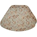 Soft Green Jacobean Floral Wedge-Shaped Placemat for Round Tables
