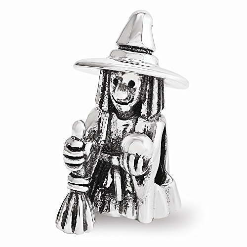 Reflection Beads Sterling Silver Witch Bead (17x10 mm)