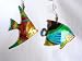 Set of 2 Colorful Tropical Fish Ornaments - Christmas Ornament - Beach Ocean Nautical