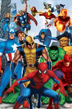 Marvel Comics Poster ~ Super Heroes Celebration (vertical) ~ 22x34