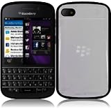 For Blackberry Q10 PC+TPU Cover Case Clear/Black Accessory