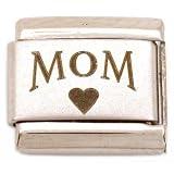 Mom Heart Italian Charm Laser Bracelet Love Jewelry 9mm