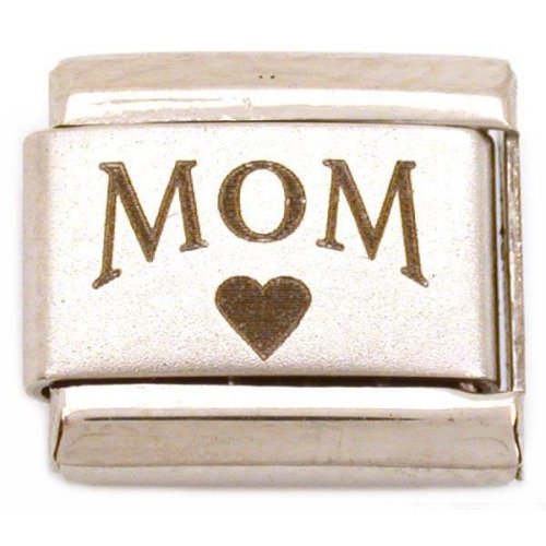 Mom Heart Italian Charm Laser Bracelet Love Jewelry 9mm