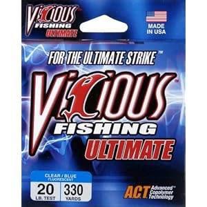 Vicious 330 Yard Ultimate Fishing Line (Clear/Blue)