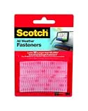 Scotch Reclosable Fasteners, Clear, 1 x 3-Inches, 2 Sets (RF9730)
