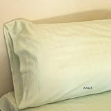 DAMASK CHEQUER 400 Thread Count Bed Sheet Set Queen (Sage)
