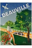 Deauville by Unknown. PLAQUE MOUNTED. 23.49 inches width by 28.61 inches height. Highest Quality Art Poster Print