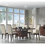 IMAGE OF Distress Walnut Dining Room Set w/ Two Chair Choices by Coaster