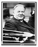 Historic Print (L): America's chief executive--unusual closeup of President Hoover in a joyful mood as he at