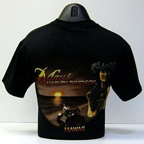 Maui Harley-Davidson Hawaiian Welo Black T-Shirt