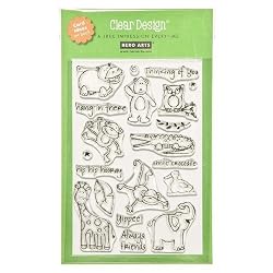 Hero Arts 4x6 Playful Animals Clear Stamp Set