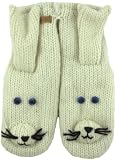 DeLux Baby Seal White Wool Animal Mittens