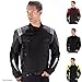 Nomad Motorcycle Jacket for Men, Ironborn Biker Jacket, Cruiser Sportsbike Enduro Mens Riding Jacket with Armor Protection (Large, Gray)