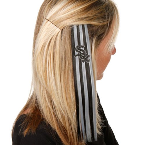 Chicago White Sox Ladies Black-Silver Sports Extension Hair Clips