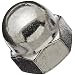 Grade 5 316 Stainless Steel Acorn Nut, Black Oxide Finish, Inch, Right Hand