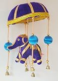 Canopied Elephant Ceiling Hang in Purple Velvet; from India - Spiritual Gifts. Usually dispatched within 2 working days.