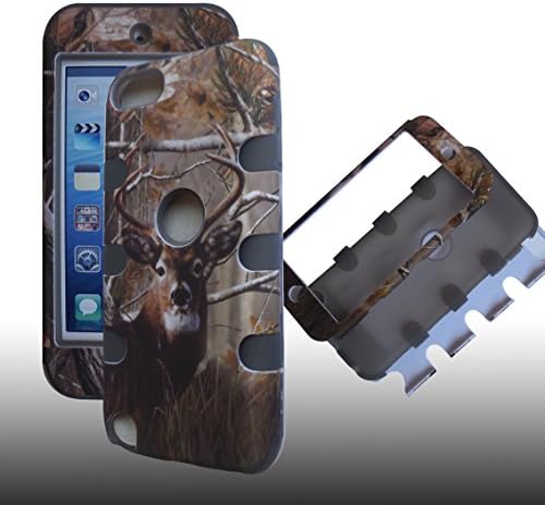 Camo Buck Deer Camoflauge Grey Silicon Apple Itouch 6 Hybrid Tuff Base Bumper Cover Strong Defender Case Apple Ipod Touch 5 6th Generation