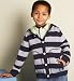 Mini Boys Pure Cotton Stripe Hooded Cardigan