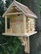 12" Fully Functional Natural Finish Lodge Outdoor Garden Birdhouse