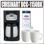 Cuisinart DCC-1150BK 10-cup Coffee Maker Plus Coffee Brewer Cleaning Tablets And a Set of Two White Porcelain 12oz. Coffee Mug's