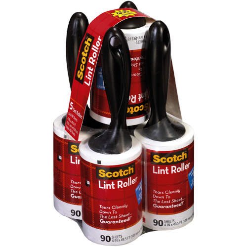 ScotchTM 3M Jumbo 90 Sheet Lint Rollers - 5pk (a total of 450 sheets)