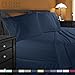 Clara Clark Bed Sheets, Premier 1800 Series 4 Piece Bed Sheet Set, Deep Pocket, Wrinkle, Fade, Stain Resistant, Luxury Soft Bedding Sheets & Pillowcases, Queen, Navy Blue