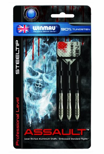 Winmau Assault 90% Tungsten Professional Level Steel Tip Darts (24-Gram)