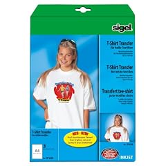 Sigel IP650 InkJet-Transferfolien f�r T-Shirts, wei�, helle Textilien, polymerbeschichtetes Papier, 197 �m, A4, 3 BL